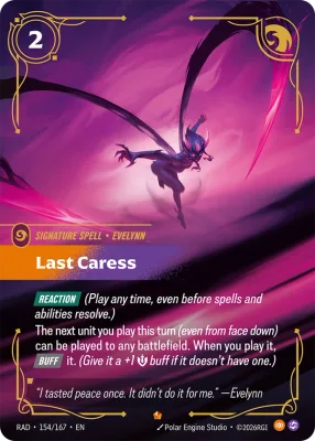 Last Caress, Riftbound card RAD-154/167 from Radiance