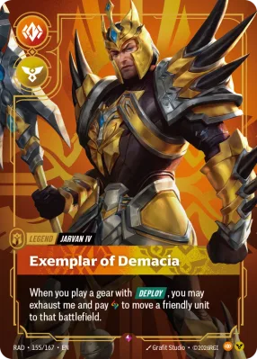 Exemplar of Demacia, Riftbound card RAD-155/167 from Radiance