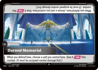 Durand Memorial, Riftbound card RAD-161/167 from Radiance