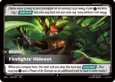 Firelights' Hideout, Riftbound card RAD-162/167 from Radiance