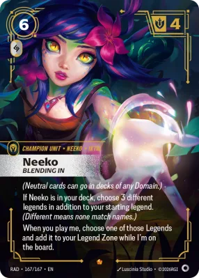 Neeko, Riftbound card RAD-167/167 from Radiance