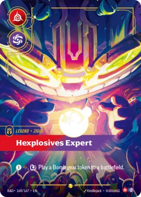 Hexplosives Expert, Riftbound card RAD-169/167 from Radiance