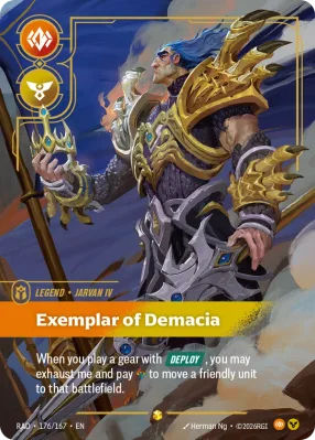 Exemplar of Demacia, Riftbound card RAD-176/167 from Radiance