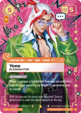 Yone, Riftbound card RAD-181/167 from Radiance