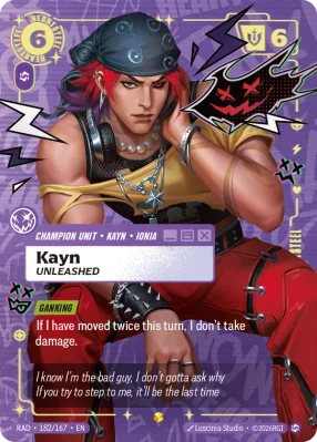 Kayn, Riftbound card RAD-182/167 from Radiance