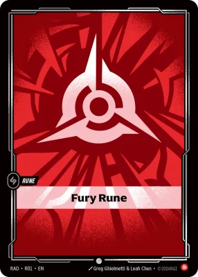Fury Rune, Riftbound card RAD-R01 from Radiance