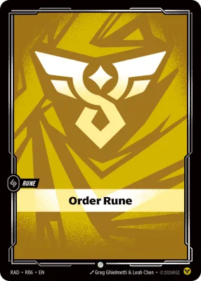 Order Rune, Riftbound card RAD-R06 from Radiance
