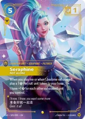 Seraphine, Riftbound card RAD-SP5/005 from Radiance