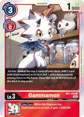 Gammamon, Digimon card RB1-005