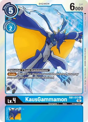 KausGammamon, Digimon card RB1-012
