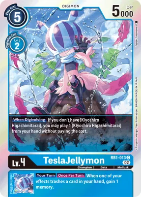 TeslaJellymon, Digimon card RB1-013