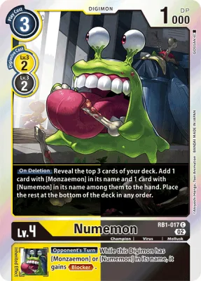 Numemon, Digimon card RB1-017