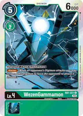 WezenGammamon, Digimon card RB1-021