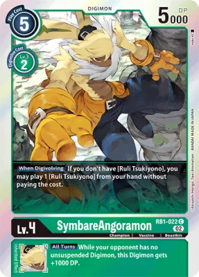 SymbareAngoramon, Digimon card RB1-022