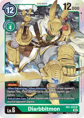 Diarbbitmon, Digimon card RB1-025