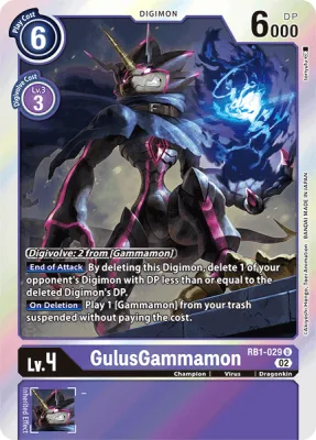 GulusGammamon, Digimon card RB1-029