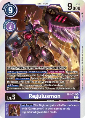 Regulusmon, Digimon card RB1-030