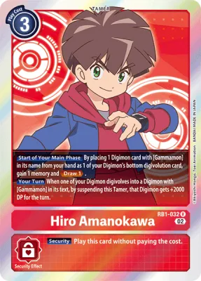 Hiro Amanokawa, Digimon card RB1-032