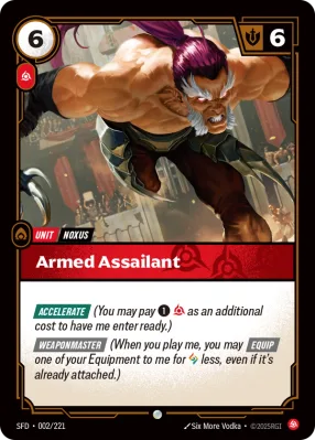 Armed Assailant, Riftbound card SFD-002/221 from Spiritforged