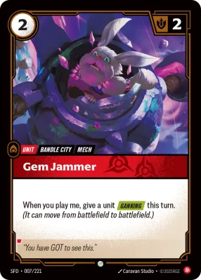 Gem Jammer, Riftbound card SFD-007/221 from Spiritforged