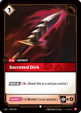 Serrated Dirk, Riftbound card SFD-009/221 from Spiritforged