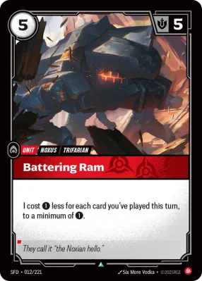 Battering Ram, Riftbound card SFD-012/221 from Spiritforged