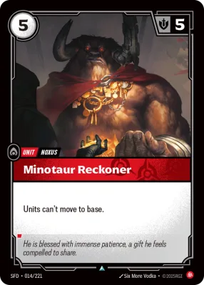 Minotaur Reckoner, Riftbound card SFD-014/221 from Spiritforged