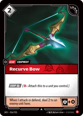 Recurve Bow, Riftbound card SFD-016/221 from Spiritforged