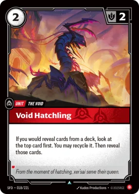 Void Hatchling, Riftbound card SFD-018/221 from Spiritforged