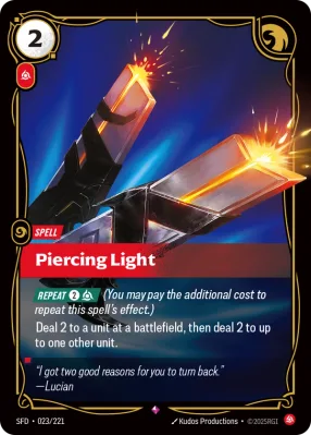 Piercing Light, Riftbound card SFD-023/221 from Spiritforged