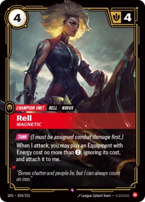 Rell, Riftbound card SFD-024/221 from Spiritforged