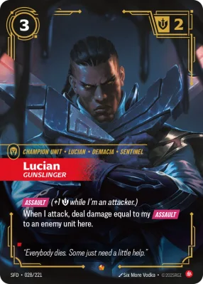 Lucian, Riftbound card SFD-028/221 from Spiritforged