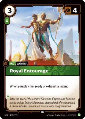Royal Entourage, Riftbound card SFD-039/221 from Spiritforged