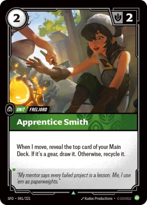 Apprentice Smith, Riftbound card SFD-041/221 from Spiritforged
