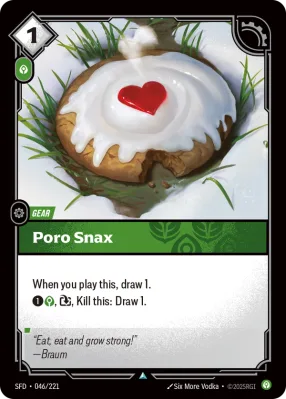 Poro Snax, Riftbound card SFD-046/221 from Spiritforged