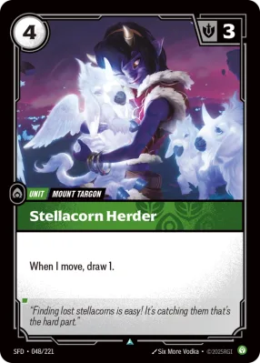 Stellacorn Herder, Riftbound card SFD-048/221 from Spiritforged