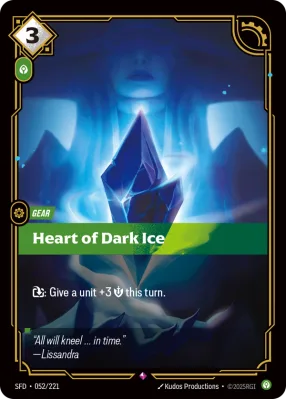 Heart of Dark Ice, Riftbound card SFD-052/221 from Spiritforged
