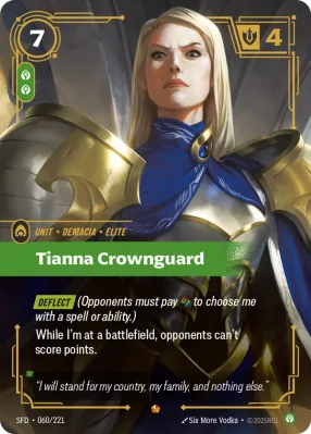 Tianna Crownguard, Riftbound card SFD-060/221 from Spiritforged