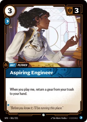 Aspiring Engineer, Riftbound card SFD-061/221 from Spiritforged