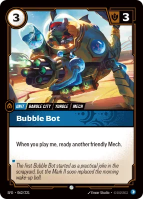 Bubble Bot, Riftbound card SFD-062/221 from Spiritforged