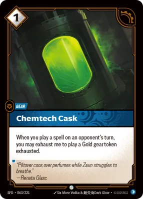 Chemtech Cask, Riftbound card SFD-063/221 from Spiritforged