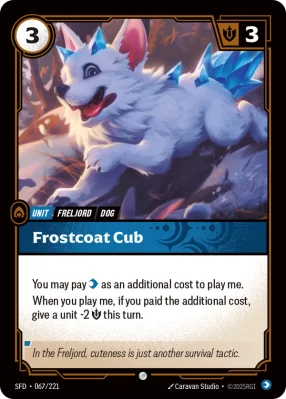 Frostcoat Cub, Riftbound card SFD-067/221 from Spiritforged