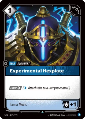 Experimental Hexplate, Riftbound card SFD-073/221 from Spiritforged
