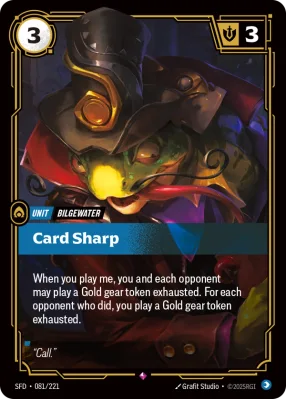 Card Sharp, Riftbound card SFD-081/221 from Spiritforged