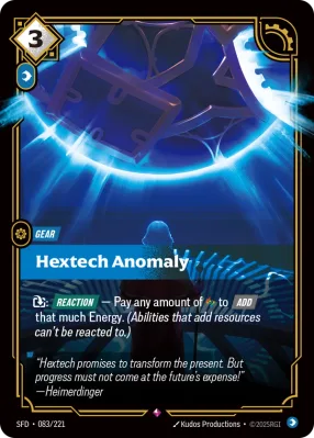 Hextech Anomaly, Riftbound card SFD-083/221 from Spiritforged
