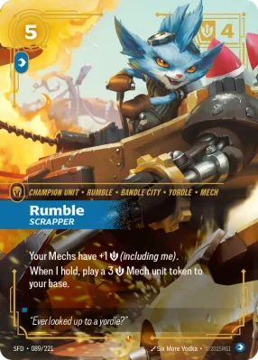 Rumble, Riftbound card SFD-089/221 from Spiritforged