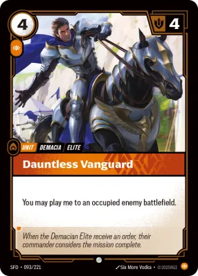 Dauntless Vanguard, Riftbound card SFD-093/221 from Spiritforged