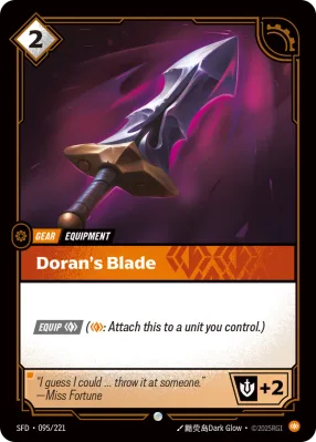 Doran's Blade, Riftbound card SFD-095/221 from Spiritforged