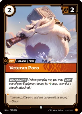 Veteran Poro, Riftbound card SFD-099/221 from Spiritforged