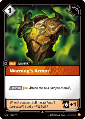 Warmog's Armor, Riftbound card SFD-108/221 from Spiritforged